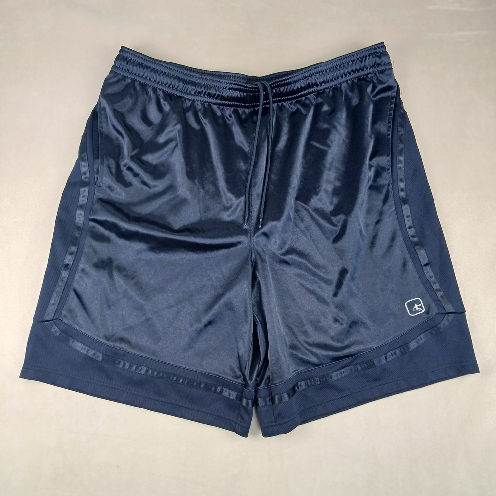 VTG And1 3XL Mens Basketball Shorts‎ Dazzle Shiny Y2K Pockets Navy Blue Baggy